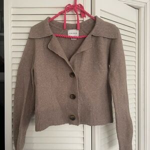 Pink Rose Women's Tan Cardigan Sweater